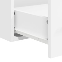 Miniatyr av produktbild för Badrumsskåp med spegel vit konstruerat trä