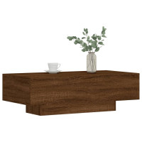 Produktbild för Soffbord brun ek 100x49,5x31 cm konstruerat trä