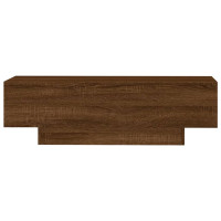 Produktbild för Soffbord brun ek 100x49,5x31 cm konstruerat trä