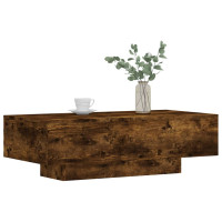 Produktbild för Soffbord rökfärgad ek 100x49,5x31 cm konstruerat trä