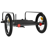 Produktbild för Cykelvagn svart 126x63x34 cm järn