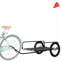 Produktbild för Cykelvagn svart 135x70x37 cm järn