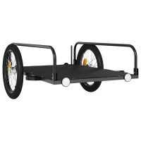Produktbild för Cykelvagn svart 135x70x37 cm järn