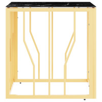 Produktbild för Soffbord guld 50x50x50 cm rostfritt stål och glas