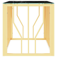 Produktbild för Soffbord guld 110x45x45 cm rostfritt stål och glas