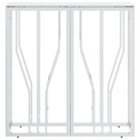 Produktbild för Avlastningsbord silver 70x30x70 cm rostfritt stål och glas
