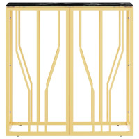 Produktbild för Avlastningsbord guld 70x30x70 cm rostfritt stål och glas