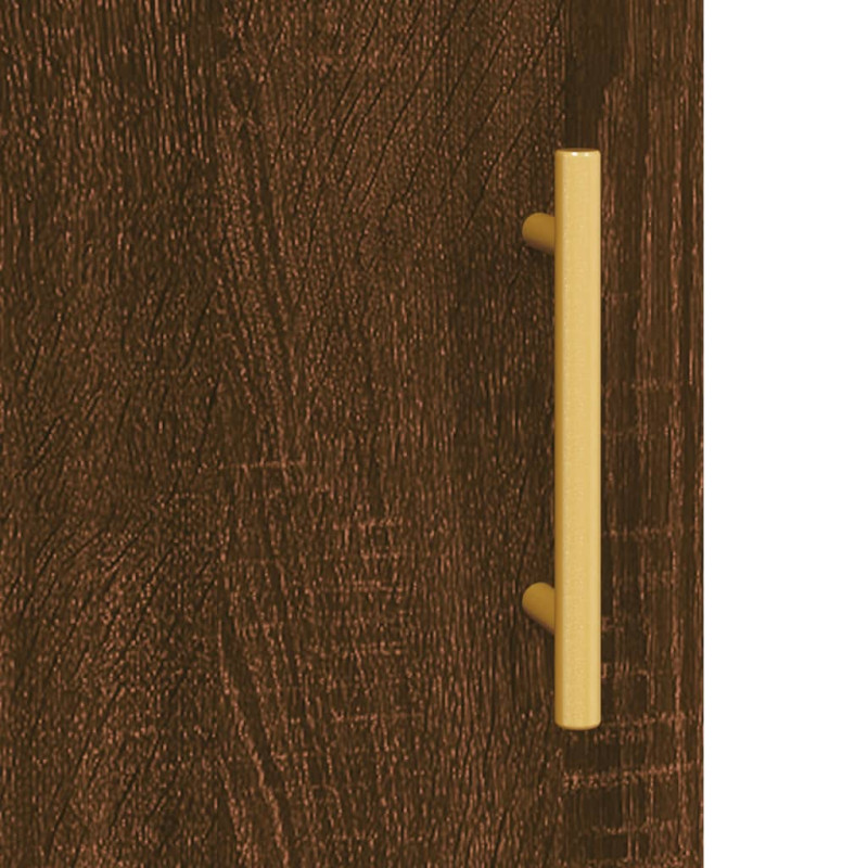 Produktbild för Skänk brun ek 34,5x34x90 cm konstruerat trä