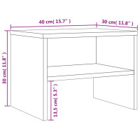 Miniatyr av produktbild för Sängbord rökfärgad Brun ek 40x30x30 cm konstruerat trä