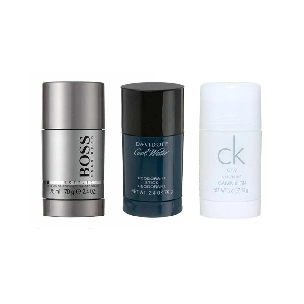 Produktbild för 3-pack Deostick (Boss Bottled + Cool Water + CK One 75ml)