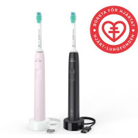 Produktbild för Philips 3100 series HX3675/15 2x Sonisk eltandborste - Svart/Rosa