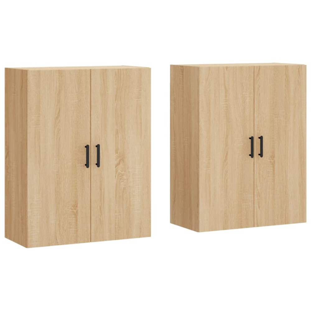 Produktbild för Väggskåp 2 st sonoma-ek 69,5x34x90 cm