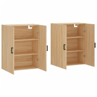 Produktbild för Väggskåp 2 st sonoma-ek 69,5x34x90 cm