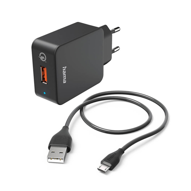 Produktbild för Charger Micro-USB 220V Black 1.5m