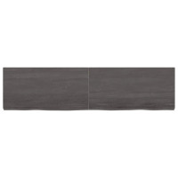 Produktbild för Vägghylla mörkbrun 160x40x(2-6) cm behandlad massiv ek