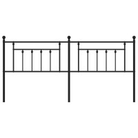 Produktbild för Huvudgavel metall svart 200 cm