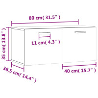 Produktbild för Väggskåp svart 80x36,5x35 cm konstruerat trä