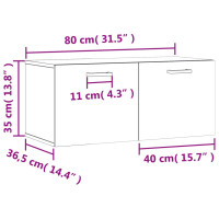 Produktbild för Väggskåp vit 80x36,5x35 cm konstruerat trä