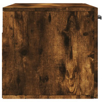 Produktbild för Väggskåp rökfärgad ek 80x36,5x35 cm konstruerat trä