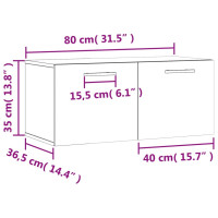 Produktbild för Väggskåp vit 80x36,5x35 cm konstruerat trä