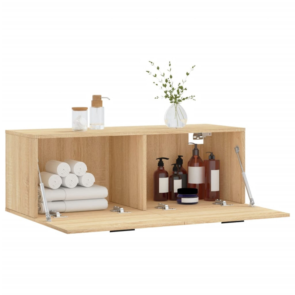 Produktbild för Väggskåp sonoma-ek 100x36,5x35 cm konstruerat trä
