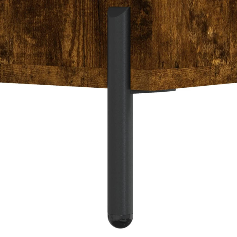 Produktbild för Skänk rökfärgad ek 34,5x34x90 cm konstruerat trä