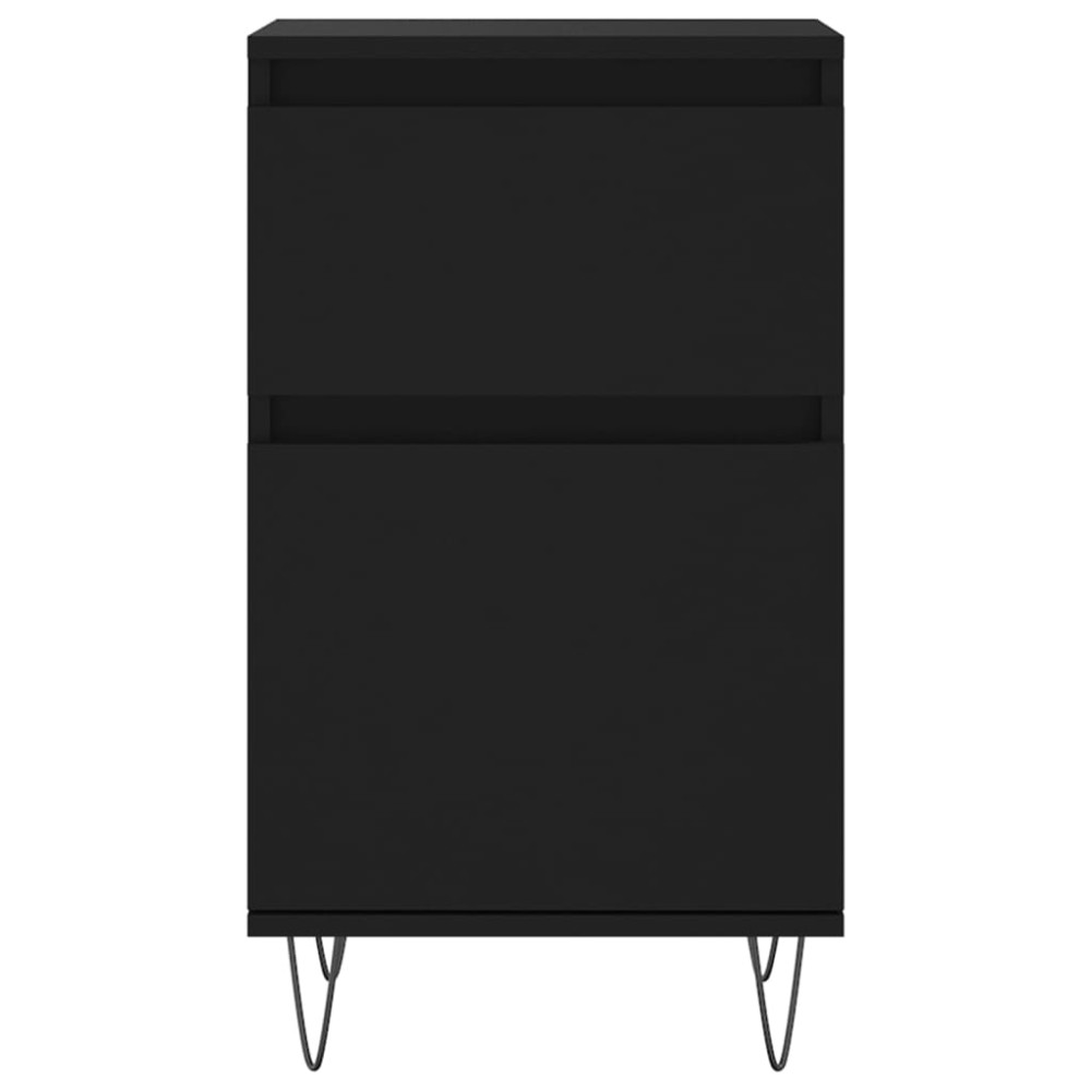 Produktbild för Byråer 2 st svart 40x35x70 cm konstruerat trä