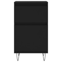 Produktbild för Byråer 2 st svart 40x35x70 cm konstruerat trä