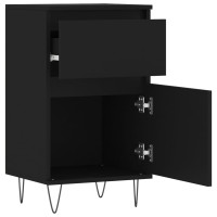 Produktbild för Byråer 2 st svart 40x35x70 cm konstruerat trä