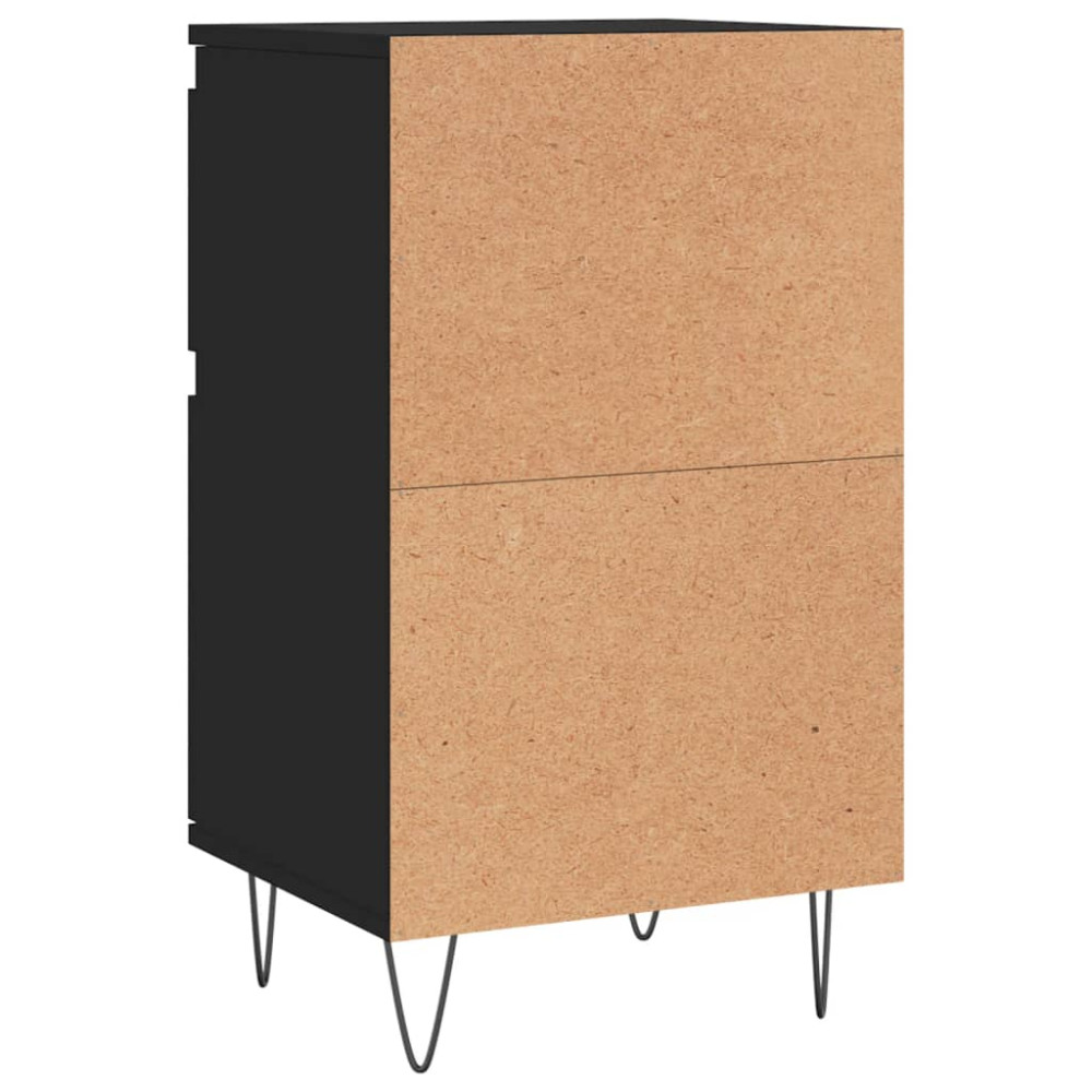 Produktbild för Byråer 2 st svart 40x35x70 cm konstruerat trä