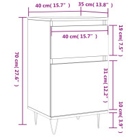 Miniatyr av produktbild för Byrå betonggrå 40x35x70 cm konstruerat trä