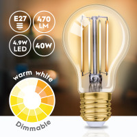 Produktbild för WiFi Smart E27 LED Filament Varmvit 5,5W 470 lm