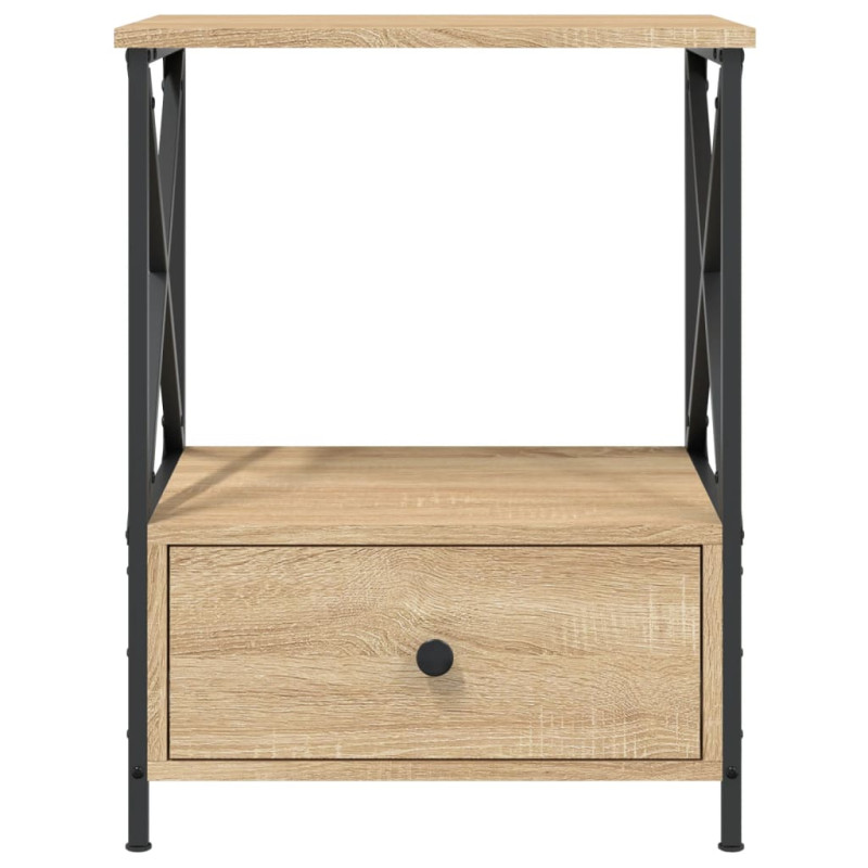 Produktbild för Sängbord 2 st sonoma-ek 50x41x65 cm konstruerat trä