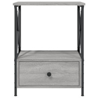 Produktbild för Sängbord 2 st grå sonoma 50x41x65 cm konstruerat trä