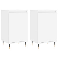 Produktbild för Byråer 2 st vit 40x35x70 cm konstruerat trä