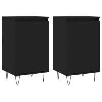 Produktbild för Byråer 2 st svart 40x35x70 cm konstruerat trä