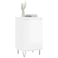 Produktbild för Byråer 2 st vit högglans 40x35x70 cm konstruerat trä