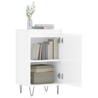 Produktbild för Byråer 2 st vit högglans 40x35x70 cm konstruerat trä