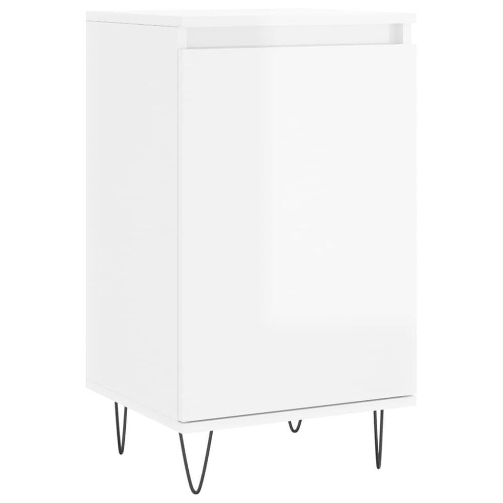 Produktbild för Byråer 2 st vit högglans 40x35x70 cm konstruerat trä