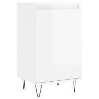 Produktbild för Byråer 2 st vit högglans 40x35x70 cm konstruerat trä