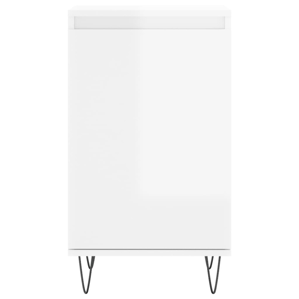 Produktbild för Byråer 2 st vit högglans 40x35x70 cm konstruerat trä