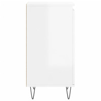 Produktbild för Byråer 2 st vit högglans 40x35x70 cm konstruerat trä