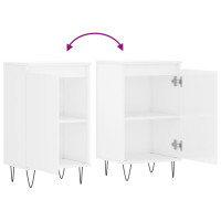 Produktbild för Byråer 2 st vit högglans 40x35x70 cm konstruerat trä