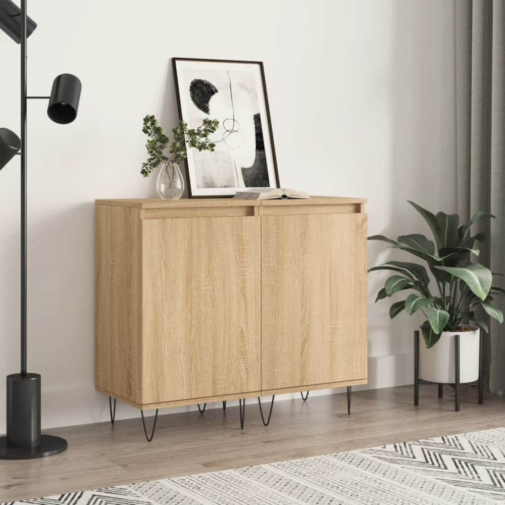 Produktbild för Byråer 2 st sonoma-ek 40x35x70 cm konstruerat trä