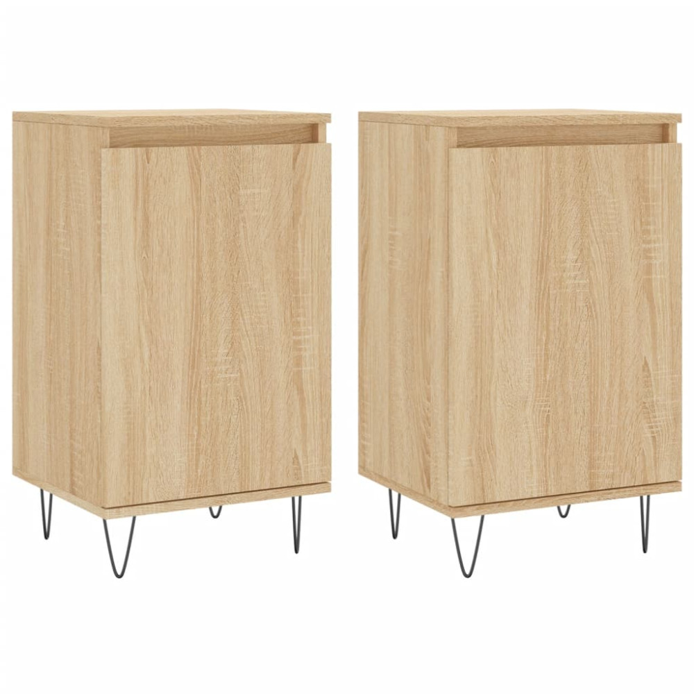 Produktbild för Byråer 2 st sonoma-ek 40x35x70 cm konstruerat trä