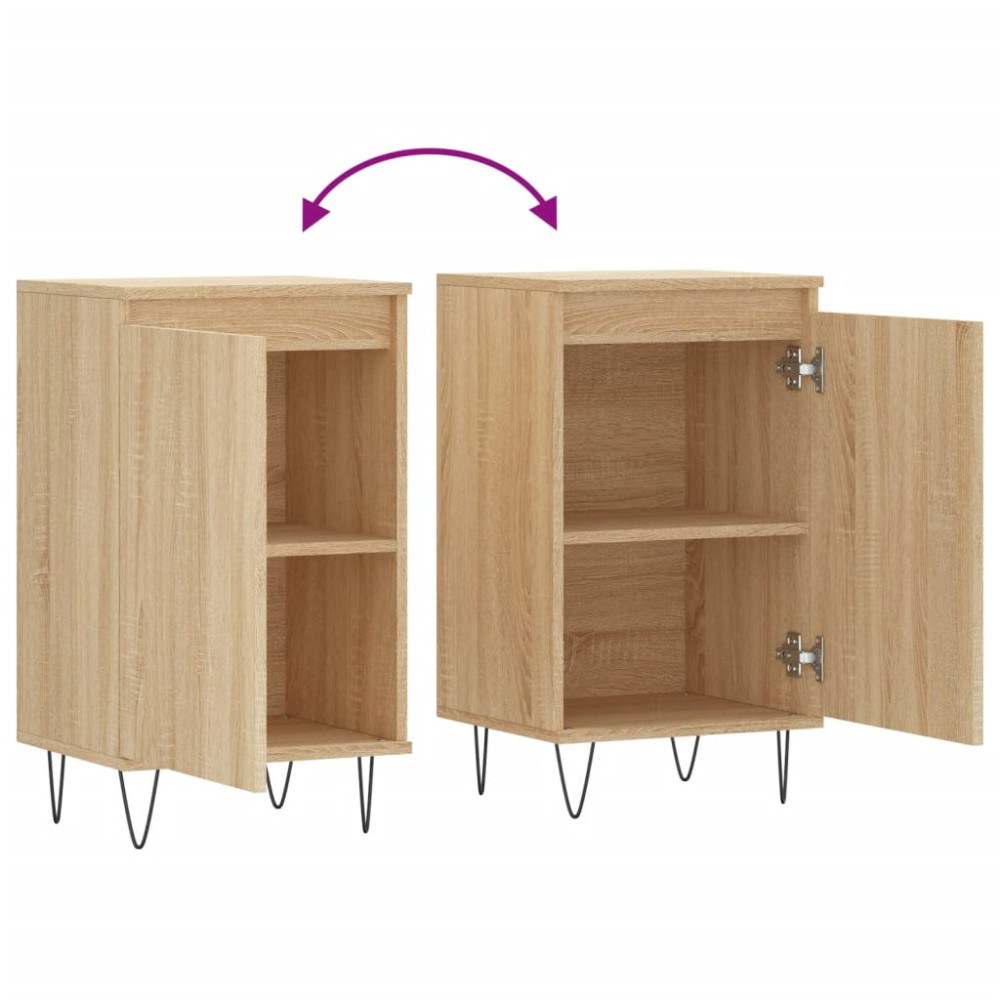 Produktbild för Byråer 2 st sonoma-ek 40x35x70 cm konstruerat trä