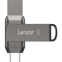 Produktbild för Lexar JumpDrive Dual Drive D400 Type-C/Type-C & Type-A, up to 100MB/s read (USB 3.1) 32GB