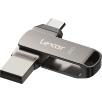 Produktbild för Lexar JumpDrive Dual Drive D400 Type-C/Type-C & Type-A, up to 130MB/s read (USB 3.1) 256GB