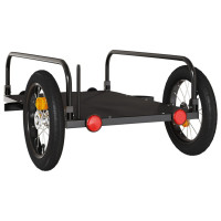 Produktbild för Cykelvagn svart 122x53x31 cm järn