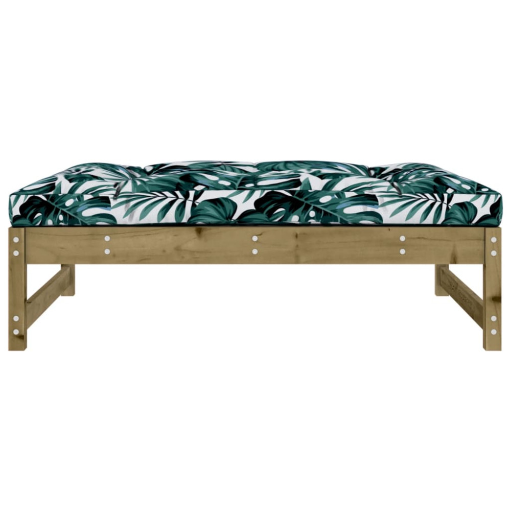 Produktbild för Fotpall för trädgården 120x80 cm massiv furu